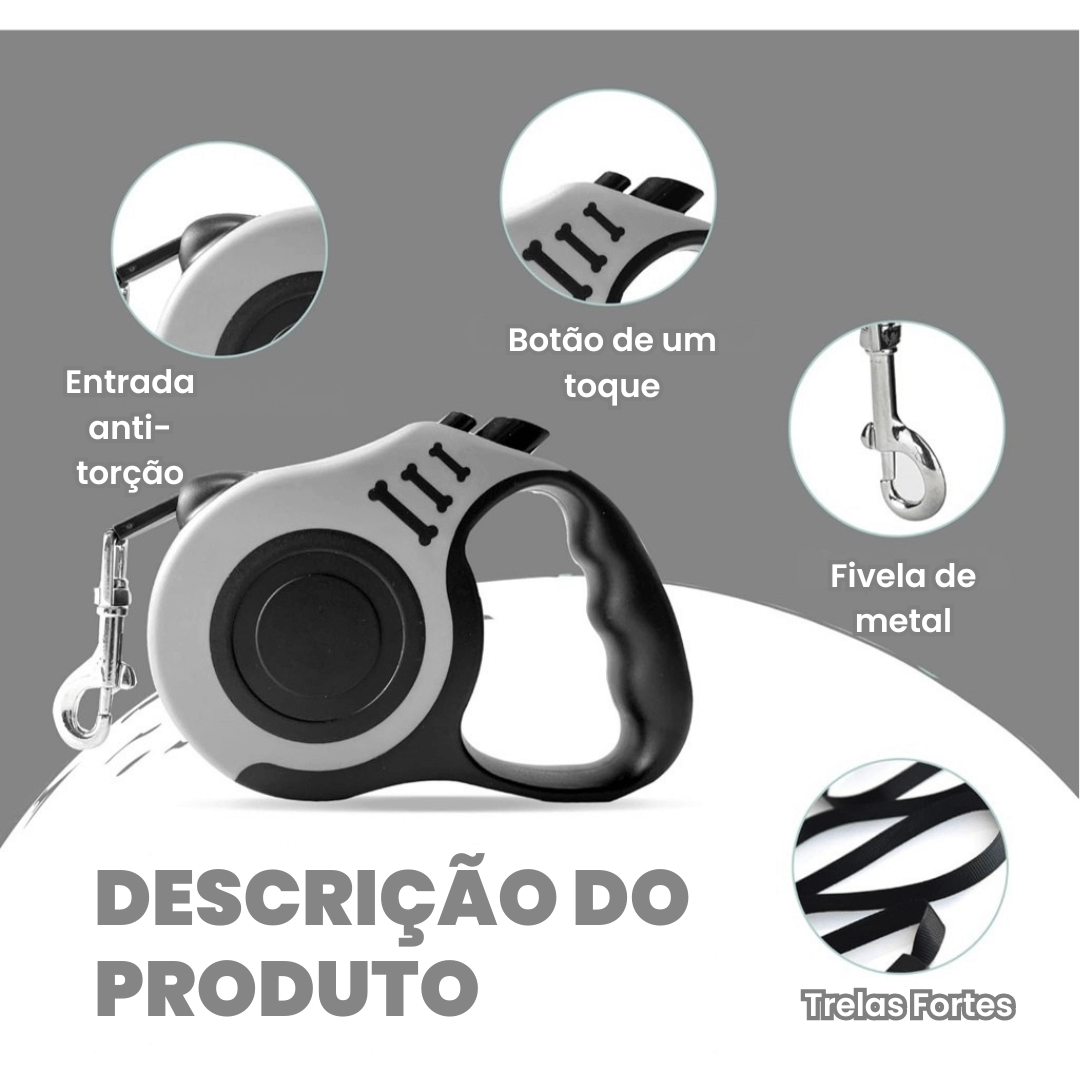Vai & Vem™ | Coleira retrátil