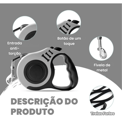 Vai & Vem™ | Coleira retrátil