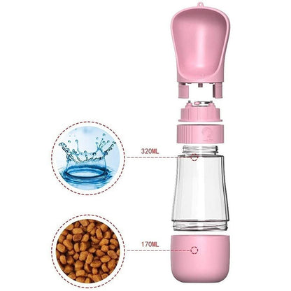 Aqua Snack™ | Garrafa com suporte para ração - Cachorrês