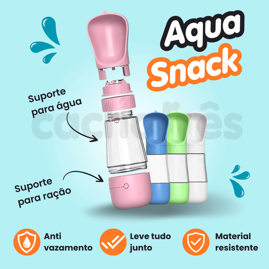 Aqua Snack™ | Garrafa com suporte para ração - Cachorrês