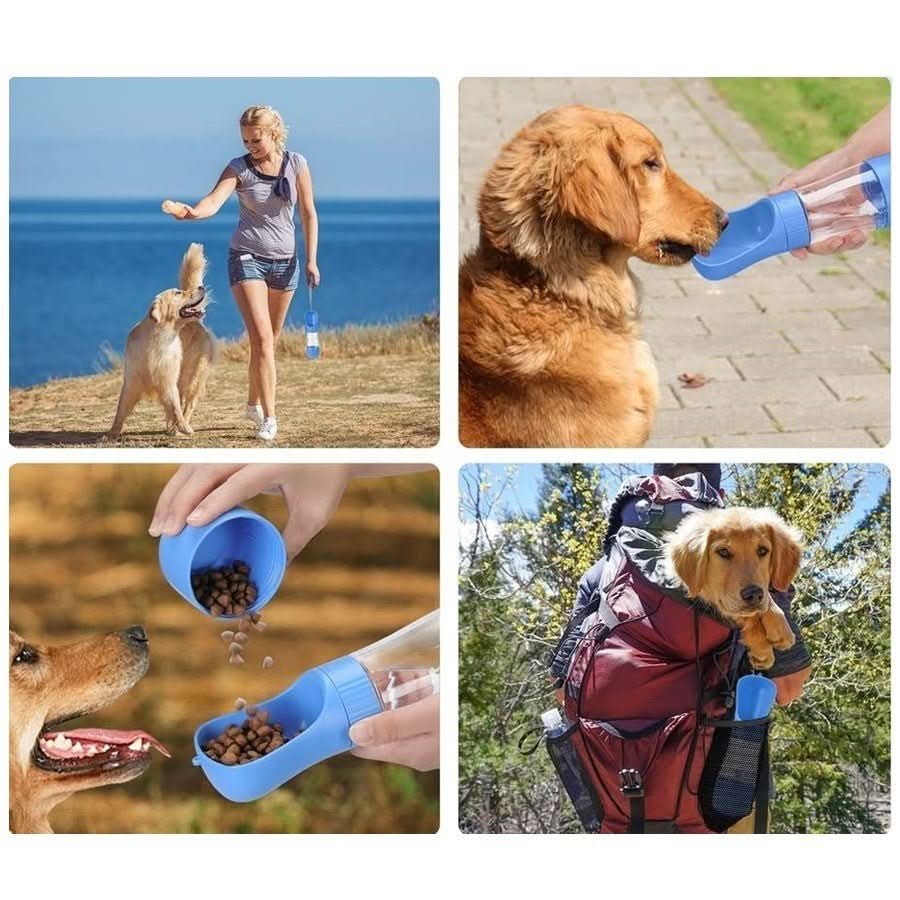 Aqua Snack™ | Garrafa com suporte para ração - Cachorrês