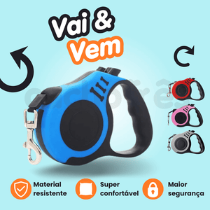 Vai & Vem™ | Coleira retrátil