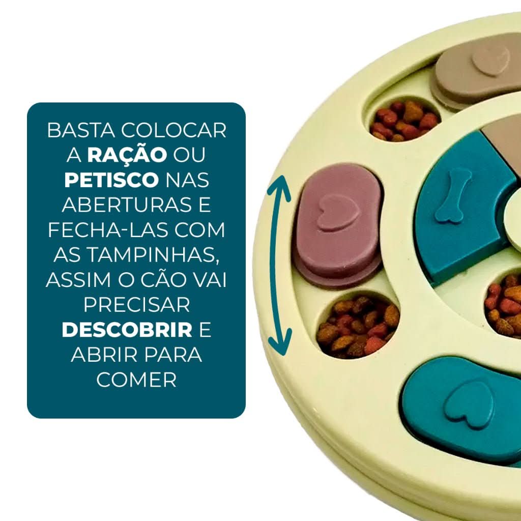 Mastiga Bem™ | Comedouro educativo lento - Cachorrês