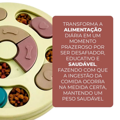Mastiga Bem™ | Comedouro educativo lento - Cachorrês