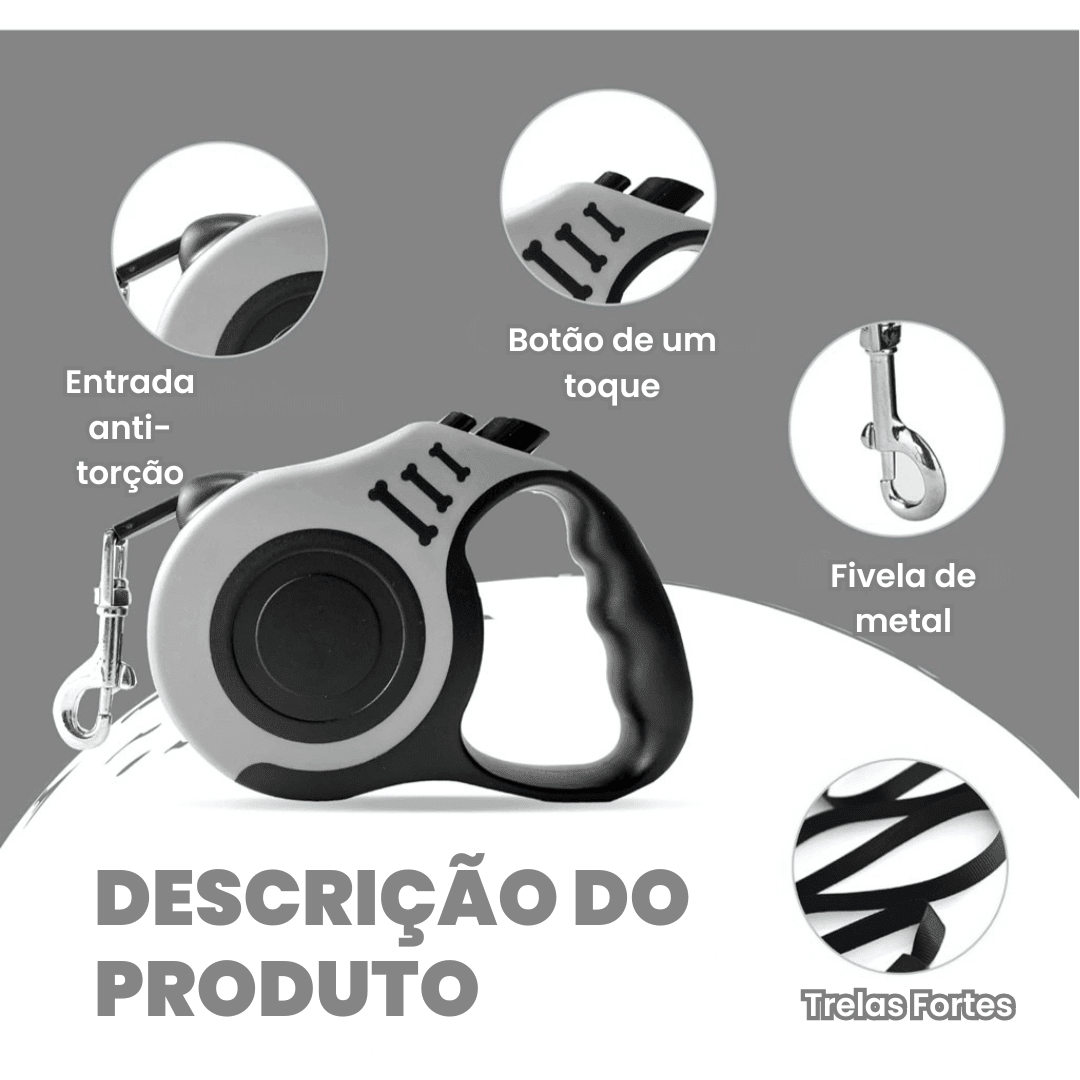 Vai & Vem™ | Coleira retrátil - Cachorrês