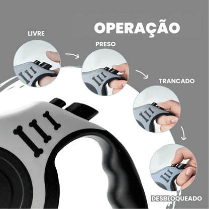 Vai & Vem™ | Coleira retrátil - Cachorrês